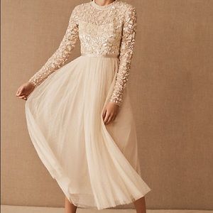 Needle & Thread Tempest Bodice Ballerina Dress size 4 Champagne